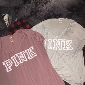 Pink V necks